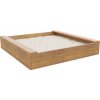 Pieskovisko drevené BASIC 120 x 120 x 22 cm prírodné