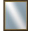 DANTIK - Zrkadlo v rámu, rozmer s rámom 80x100 cm z lišty ZVRATNÁ čiernozlatá plast (3071)
