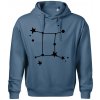 Súhvezdie - Gemini - Blíženci - Oversized mikina pánska Moon - kratšia + širšia - M ( Denim )