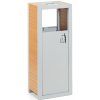 Odpadkový kôš s popolníkom, 48 l, sivý / imitácia dreva