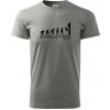 Evolution Climb - Klasické pánske tričko vyššej gramáže - 3XL ( Tmavosivý melír )