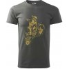 Dirt bike vintage - Klasické pánske tričko vyššej gramáže - XL ( Tmavá bridlica (sivá so zeleným nádychom) )