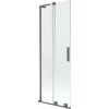 Mexen Velar L, 2-krídlová posuvná vaňová zástena 75 x 150 cm, 8mm číre sklo, grafitová matná, 896-075-003-01-95