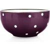 Toro Keramická miska fialová s bodkami 490ml
