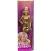 MATTEL Barbie panenka modelka - zlatý overal