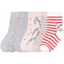 Lupilu Dievčenské ponožky, 7 párov sivá/bledoružová/biela