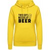 AWDis Hoodie Mikina - Nápis - Tento chlap potrebuje Pivo - Slnečná žltá - XL - Dámske