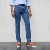 Extra pohodlné rovné džínsy s pružným pásom a vnútorná dĺžka nohavíc 82 cm denim 052 Blancheporte