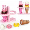 Eco Toys Sada drevených zmrzlín na suchý zips pre deti 9 prvkov