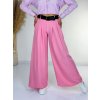 Dámske ružové široké nohavice s opaskom Dubaj - UNI