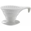 Tiamo keramický dripper na kávu V02 biely - pour over filter