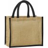 Westford Mill Taška Midi W473, nákupní, jutová, objem 14l COT500473o5799-natural/bla Univerzální Natural/černá