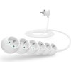 CONNECT IT predlžovací kábel 230 V, 6 zásuviek, 3 m, bez vypínača (biely)