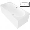 Obdĺžniková vaňa Polysan ASTRA BL MONOLITH 160x70 cm akrylát ľavá 32611ML