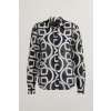KOŠEĽA GANT REG MONOGRAM PRINT CTN SILK SHIRT EVENING BLUE