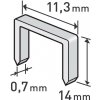 EXTOL spony, balenie 1000ks, 14 mm, 11,3 x 0,52 x 0,70 mm 8852505