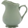 Chic Antique Zelený porcelánový džbán s čipkou Provence lace green - 18cm / 1.1L - Chic Antique