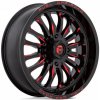 FUEL Fuel UTV D822 ARC UTV 7x20 4x137 ET13 Gloss Black Milled Red 110.1