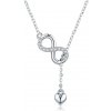 Linda's Jewelry Strieborný náhrdelník so zirkónmi Nekonečno Ag 925/1000 INH035 +Darčeková krabička zdarma