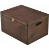 Drevená krabica s vekom 40x30x23cm hnedá