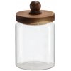 Dóza sklenená s dreveným poklopom 650 ml 45981