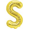 Party Zlatý fóliový balón písmeno S 40 cm