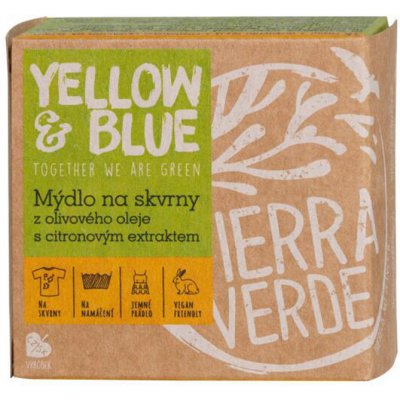 Yellow & Blue olivové mydlo s citrónovým extraktom na pranie a odstraňovač škvŕn 200 g