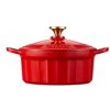 BUYDEEM Enameled Cast Iron Dutch Oven CP521-KR 2,9L, model CP521, farba Koi Red