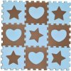 SUN TA TOYS Pěnové puzzle Hvězdy a srdce modré S4 (30x30)