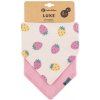 PETITEMARS PETITE&MARS Podbradník bandana Luke 2 ks Variant: PETITE&MARS Podbradník bandana Luke 2 ks Beige Strawberies&Dusty Rose 3m+