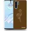 Picasee silikónový prehľadný obal pre Huawei P30 Pro - Brown flowers