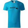 Evolúcia kajak - Tričko z organickej bavlny - 2XL ( Svetlý tyrkys )