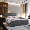 Textilomanie Čalúnená posteľ boxspring GLORIEN VELVET 160x200 cm sivá Matrac: Matrac Bonell pružinový