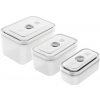 Zwilling Vákuové dózy na potraviny FRESH & SAVE, sada 3 ks, biela, plast