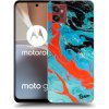 Picasee silikónový prehľadný obal pre Motorola Moto G32 - Blue Magma