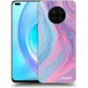 Picasee silikónový čierny obal pre Honor 50 Lite - Pink liquid