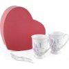 Home Elements dvoch porcelánových hrnčekov s lyžičkami Levanduľa 280 ml
