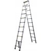 Hliníkový teleskopický rebrík 2x11 stupňov, výška 3,2 m