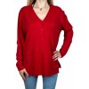 Dámske svetre na zapínanie mix farieb Červená 2XL-3XL