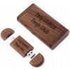 Pendrive drevo ORECH 32 GB 3.0 + 3.2 USB-C TYP C + BOX + VAŠE GRAVÍROVANIE LOGO