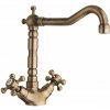Sapho ANTEA stojánkova drezová batéria s retro hubicou, bronz 3126