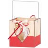 Dekorácia MagicHome Vianoce Woodeco, lampáš s pohárikom, bal. 5 ks, 8x8 cm