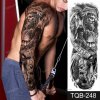 REBELULU Vodeodolné dočasné tetovačky pre ženy Dočasné tetovanie Greek gods Ship Sea Zeus Poseidon Trident Hades Athena Lightning Woman Body Art Arm Fake Tattoo Men Women