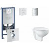 Grohe Rapid SLX Set predstenovej inštalácie, klozetu, dosky SoftClose a tlačidla Skate Cosmopolitan, matný chróm SANI11BB2102-GR