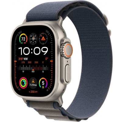 Apple Watch Ultra 2 GPS + Cellular, 49mm titánové puzdro s modrým alpským ťahom - L