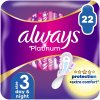 Always Platinum Day & Night veľkosť 3 Menštruačné Vložky S Krídelkami 22 ks