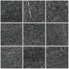 RAKO QUARZIT dlažba s reliéfnym povrchom, rektifikovaná 9,8 x 9,8 x 1 cm čierna, DAR12739