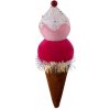 Dekorácia MagicHome Vianoce Candy Line, zmrzlina, červená, závesná, 16 cm