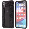 AppleMix Kryt ADIDAS SP Grip pre Apple iPhone Xs Max - držiak + stojan - plastový - čierny / sivý