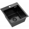 Ruvetti Look nerezový drez 45x40 cm čierna 5003L_PVD_BL40_W